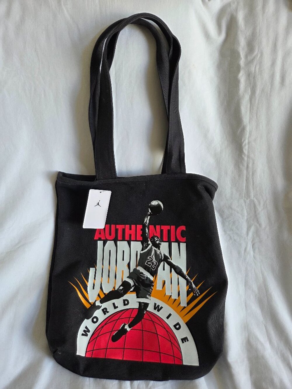 NWT Nike Air Jordan Worldwide Authentic Heavy-Duty Canvas Graphic Tote Bag